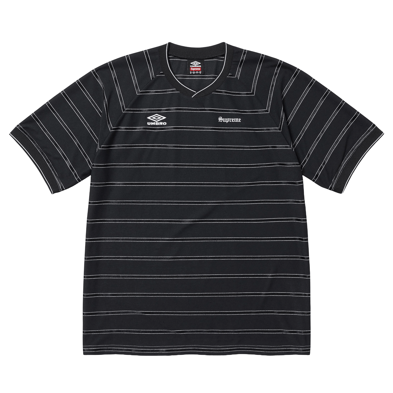 Supreme x Umbro Stripe Soccer Jersey 'Black' - Kick Game
