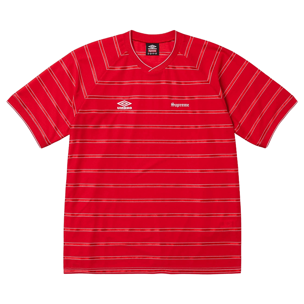 Supreme x Umbro Stripe Soccer Jersey 'Red' - Kick Game