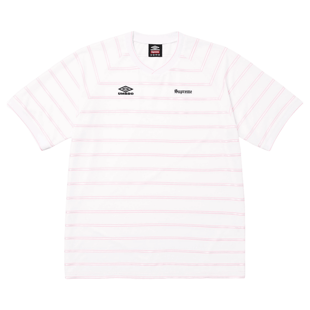 Supreme x Umbro Stripe Soccer Jersey 'White' - Kick Game