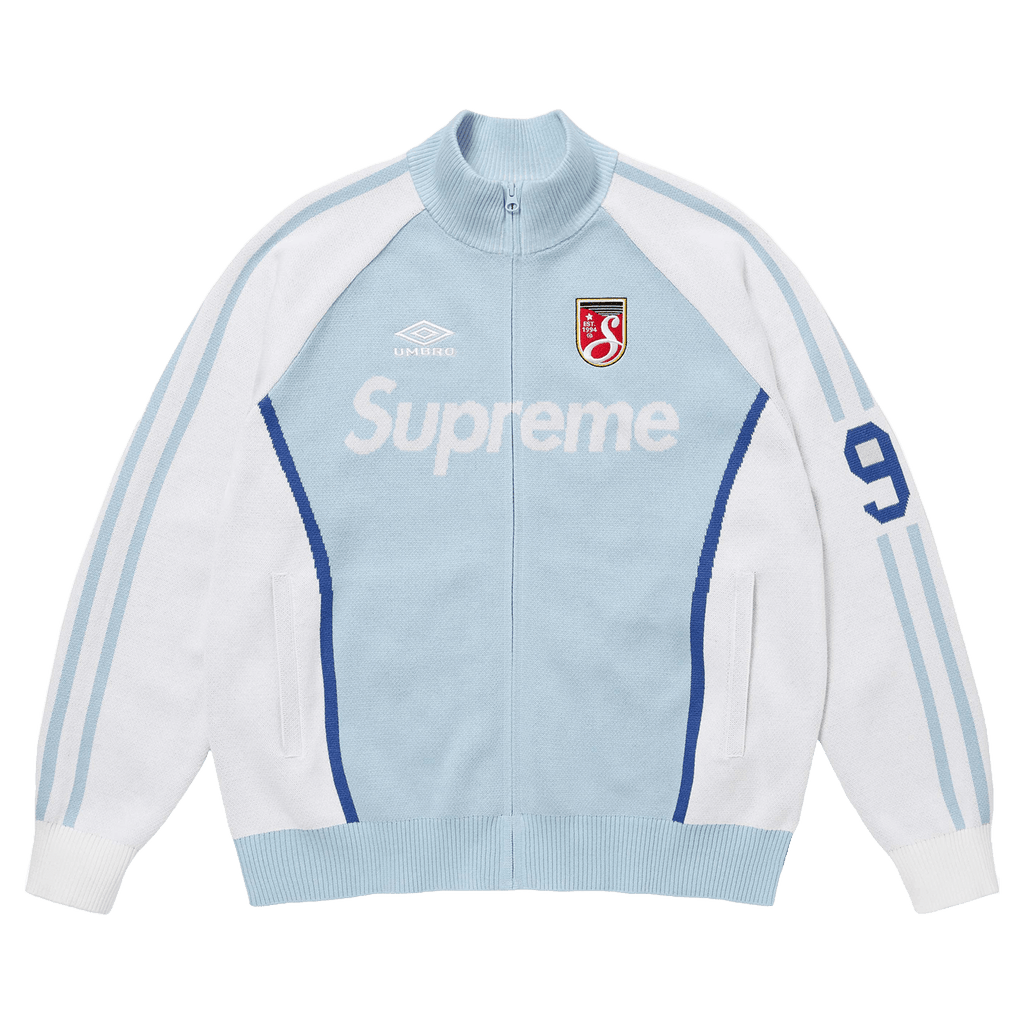 Supreme x Umbro Zip-Up Sweatshirt 'Light Blue' - Kick Game