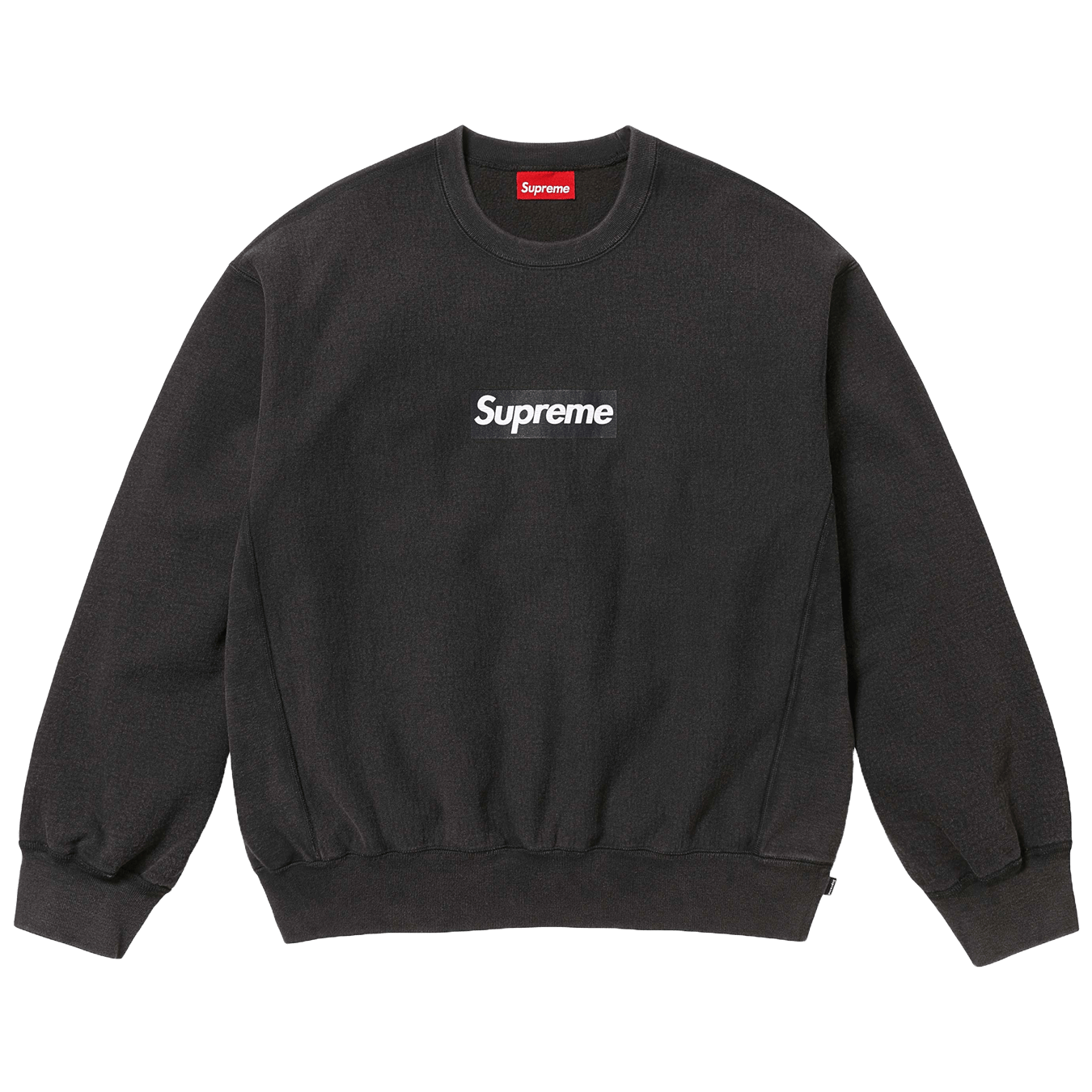Supreme Washed Box Logo Crewneck 'Black' (SS25) - Kick Game