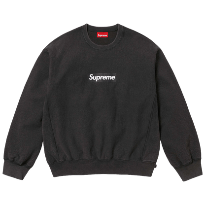Supreme Washed Box Logo Crewneck 'Black' (SS25) - Kick Game