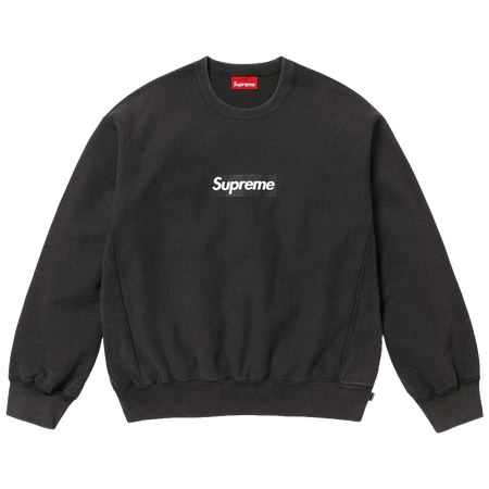 Supreme Washed Box Logo Crewneck 'Black' (SS25) – Kick Game