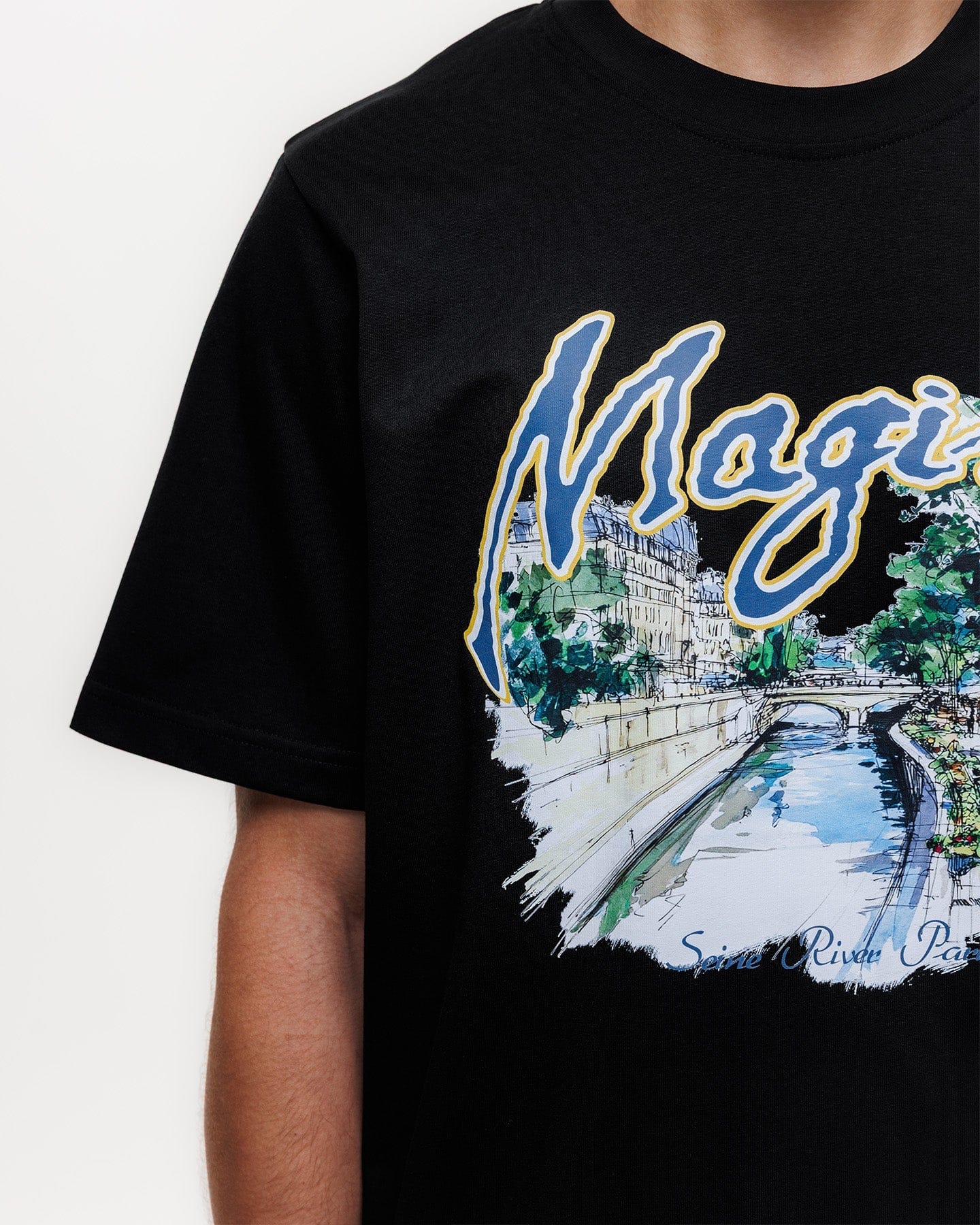 Magiri Seine River Printed T-Shirt 'Black' - Kick Game