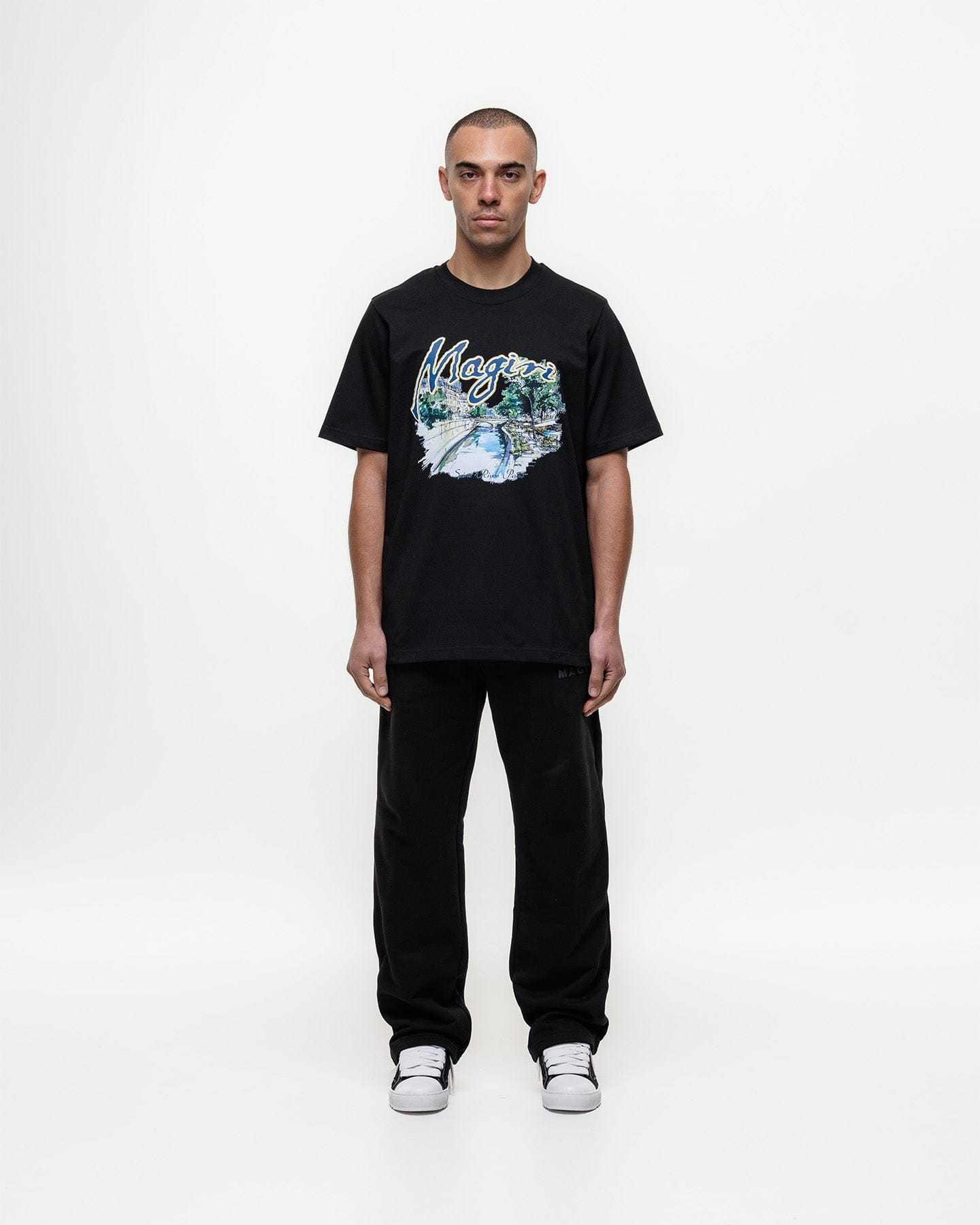 Magiri Seine River Printed T-Shirt 'Black' - Kick Game