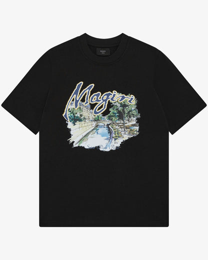 Magiri Seine River Printed T-Shirt 'Black' - Kick Game