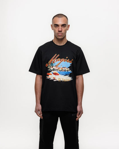 Magiri St. Tropez Printed T-Shirt 'Black' - Kick Game