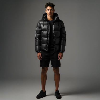 Helvetica Mountain Pioneers Summit Hooded Down Jacket - Kick Game