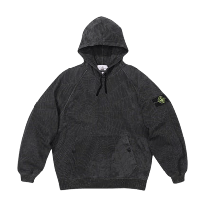 Supreme x Stone Island Hooded Sweatshirt  'Black' - Kick Game