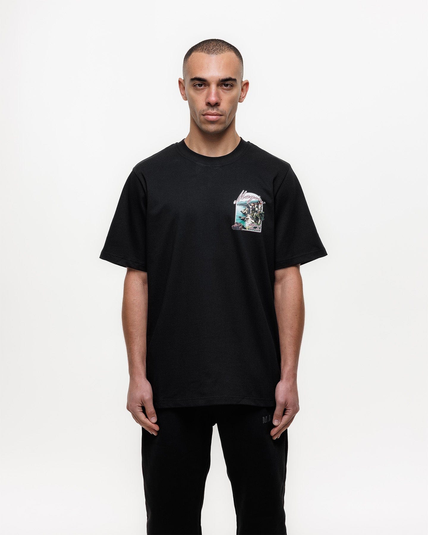 Magiri Sur Mur Printed T-Shirt 'Black' - Kick Game