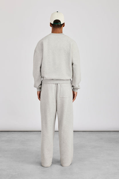 Sweater & Baggy Fit Jogger - Grey Marl - Kick Game