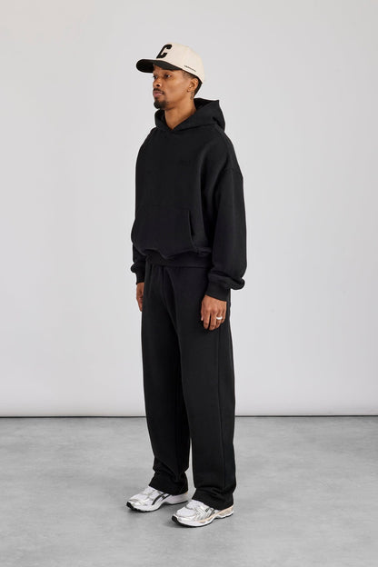 Cernucci Boxy Hoodie & Relaxed Jogger - Black - Kick Game