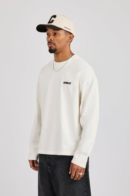 Long Sleeve Rio Graphic Print T-Shirt - Off White - Kick Game