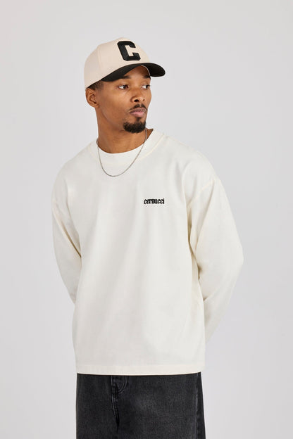 Long Sleeve Rio Graphic Print T-Shirt - Off White - Kick Game