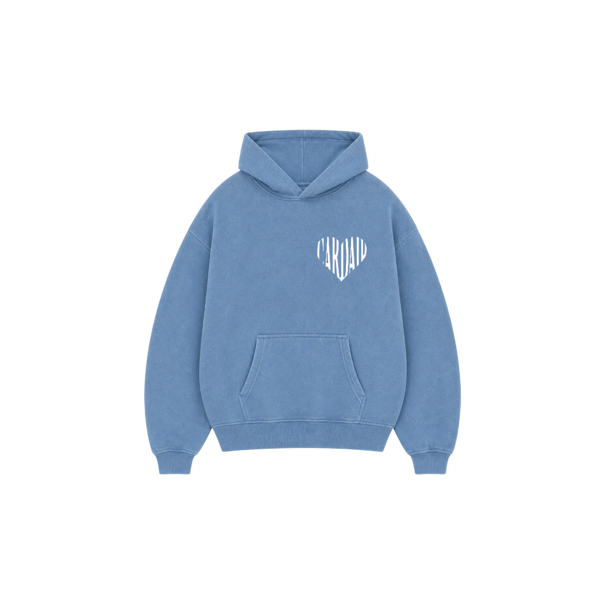 Cardair Embroidered Heart Hoodie - Blue - Kick Game