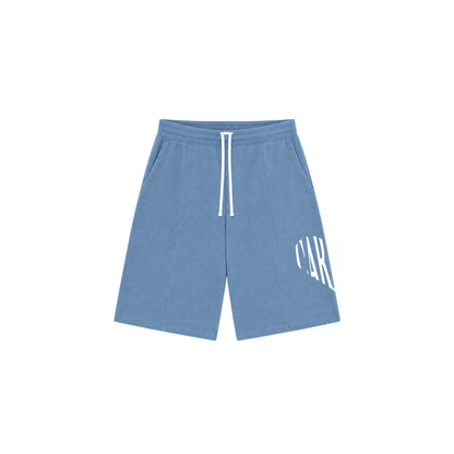 Cardair Embroidered Heart Shorts - Blue - Kick Game