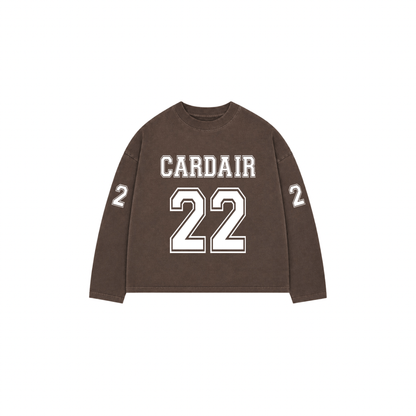 Cardair Varsity Long Sleeve T Shirt - Brown - Kick Game