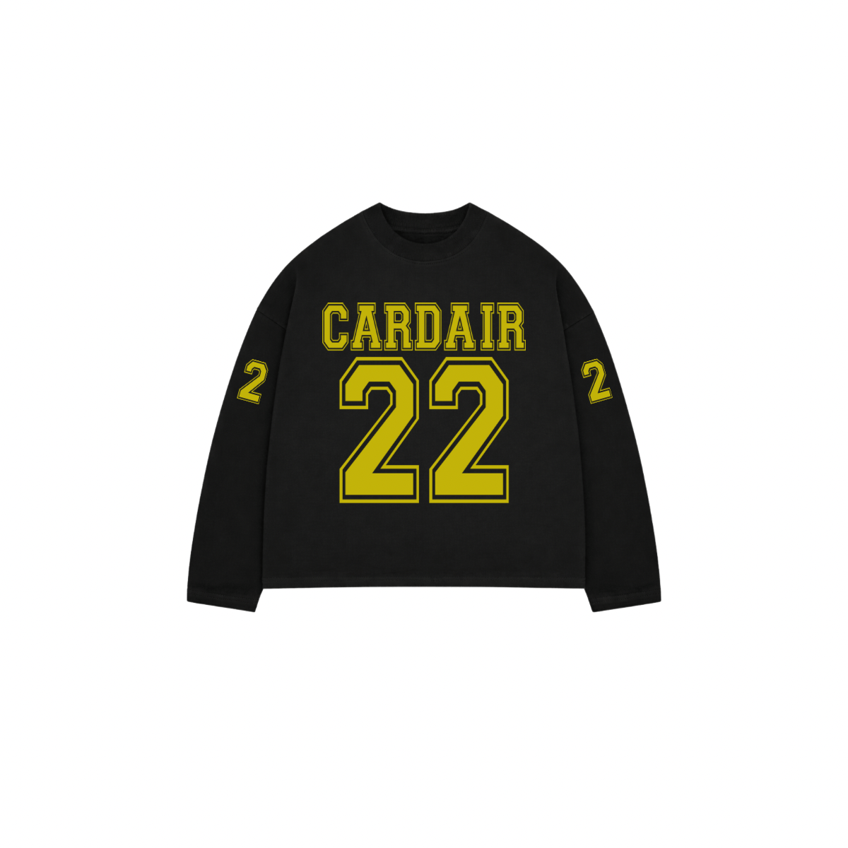 Cardair Varsity Long Sleeve T Shirt - Black - Kick Game