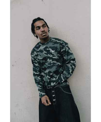 KAIZEN MARKET CAMO WAFFLE LONGSLEEVE - Kick Game