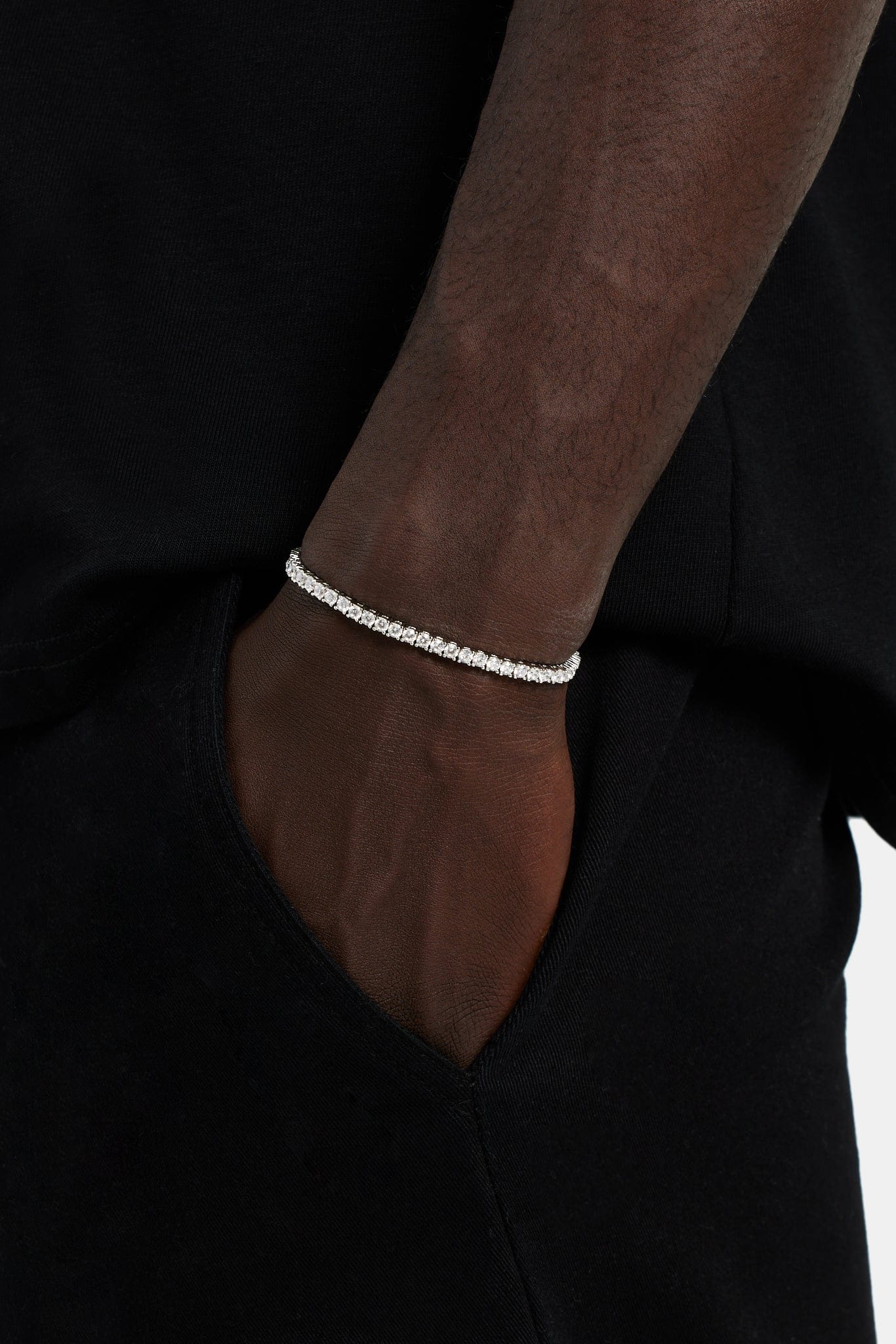 Tennis Bracelet - 3mm - White - Kick Game