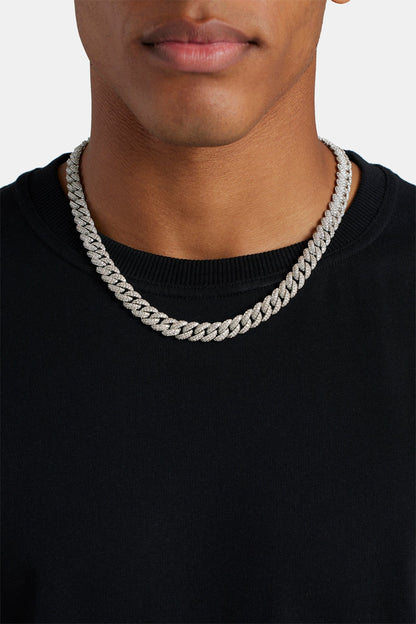 Iced Cuban Chain - 8mm - White - Kick Game