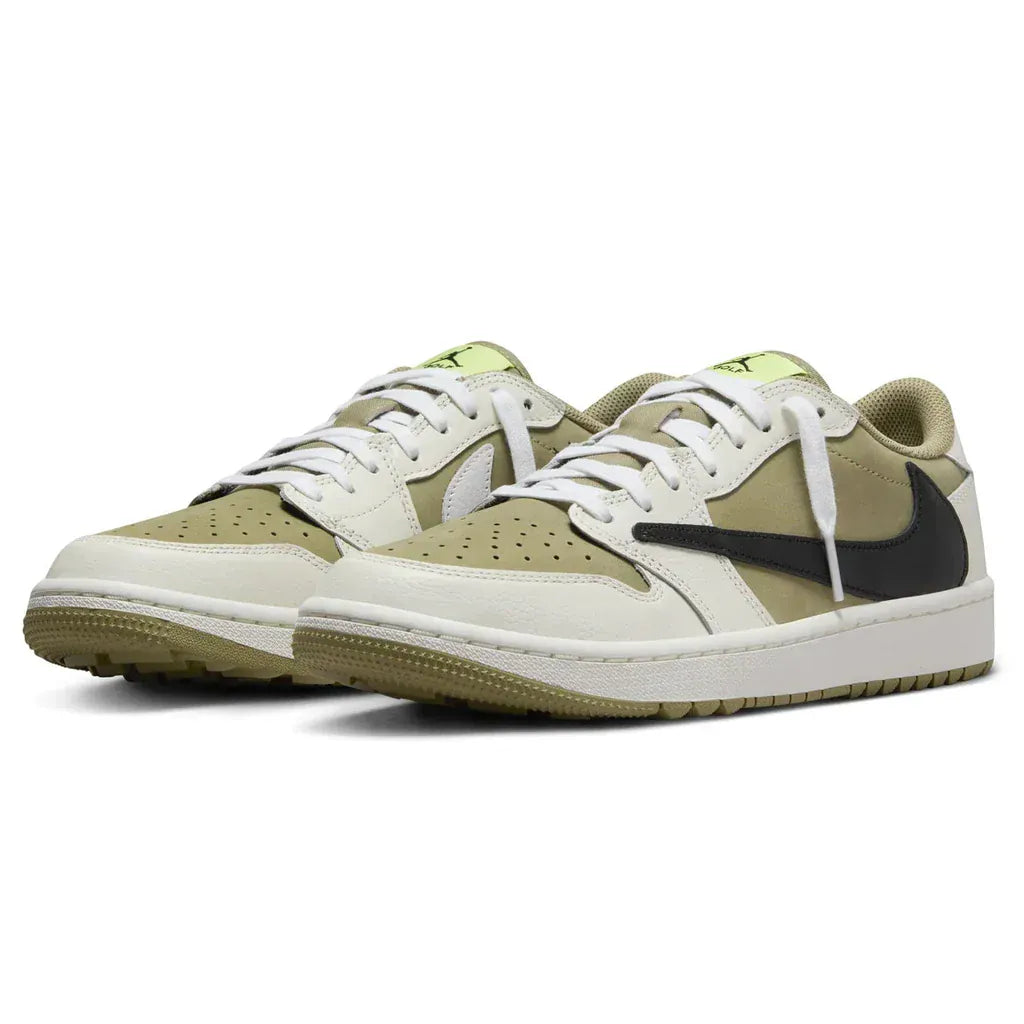Jordan 1 Retro Low Golf Travis Scott Neutral Olive - Kick Game