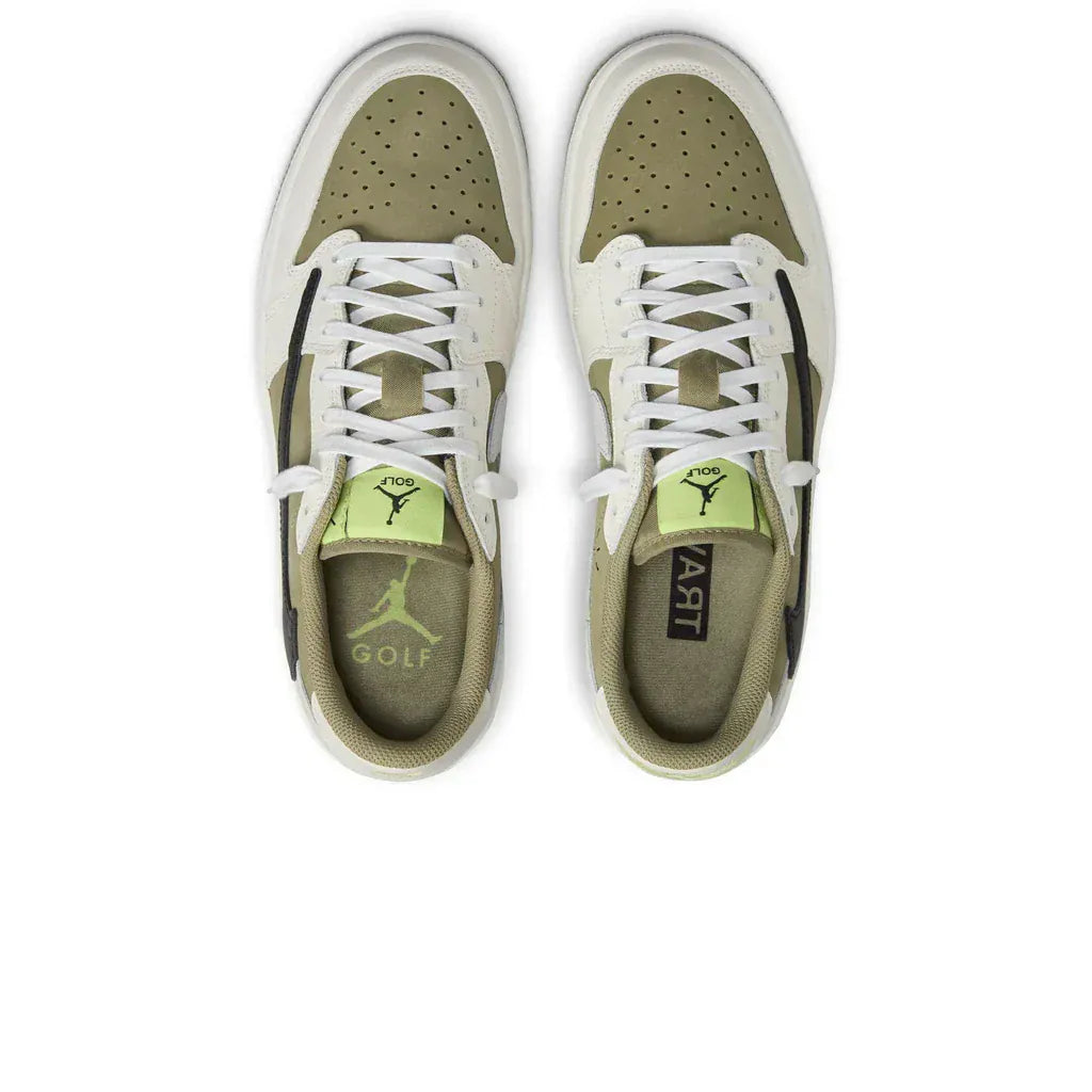 Jordan 1 Retro Low Golf Travis Scott Neutral Olive - Kick Game