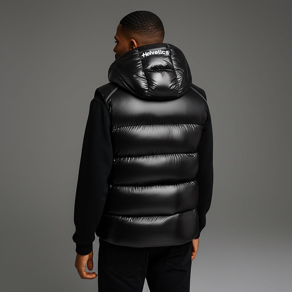 Helvetica Mountain Pioneers Space Sleeveless Hooded Jacket - Kick Game