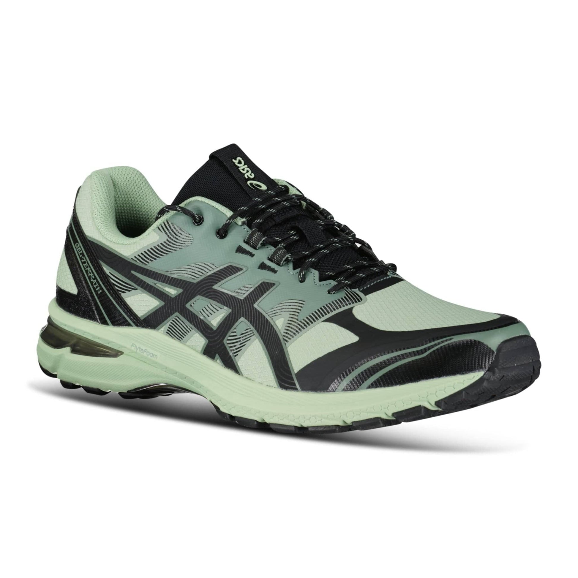 Asics GEL TERRAIN 300 Trainers Jade Green & Black - Kick Game