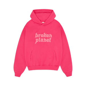 Broken Planet Monochrome Hoodie 'Fuchsia Pink'