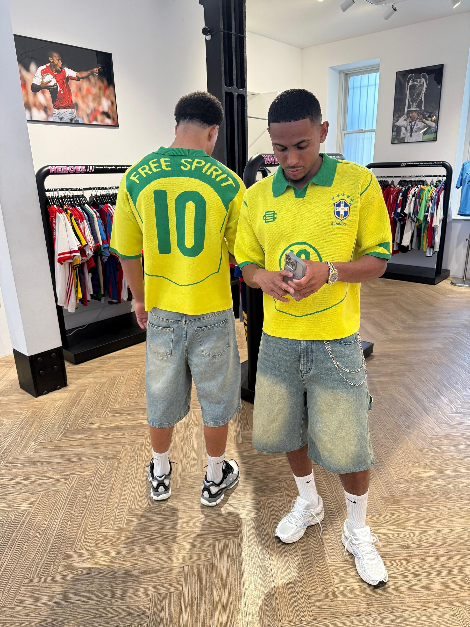 04 dinho inspired knit Jersey - Yellow - Kick Game