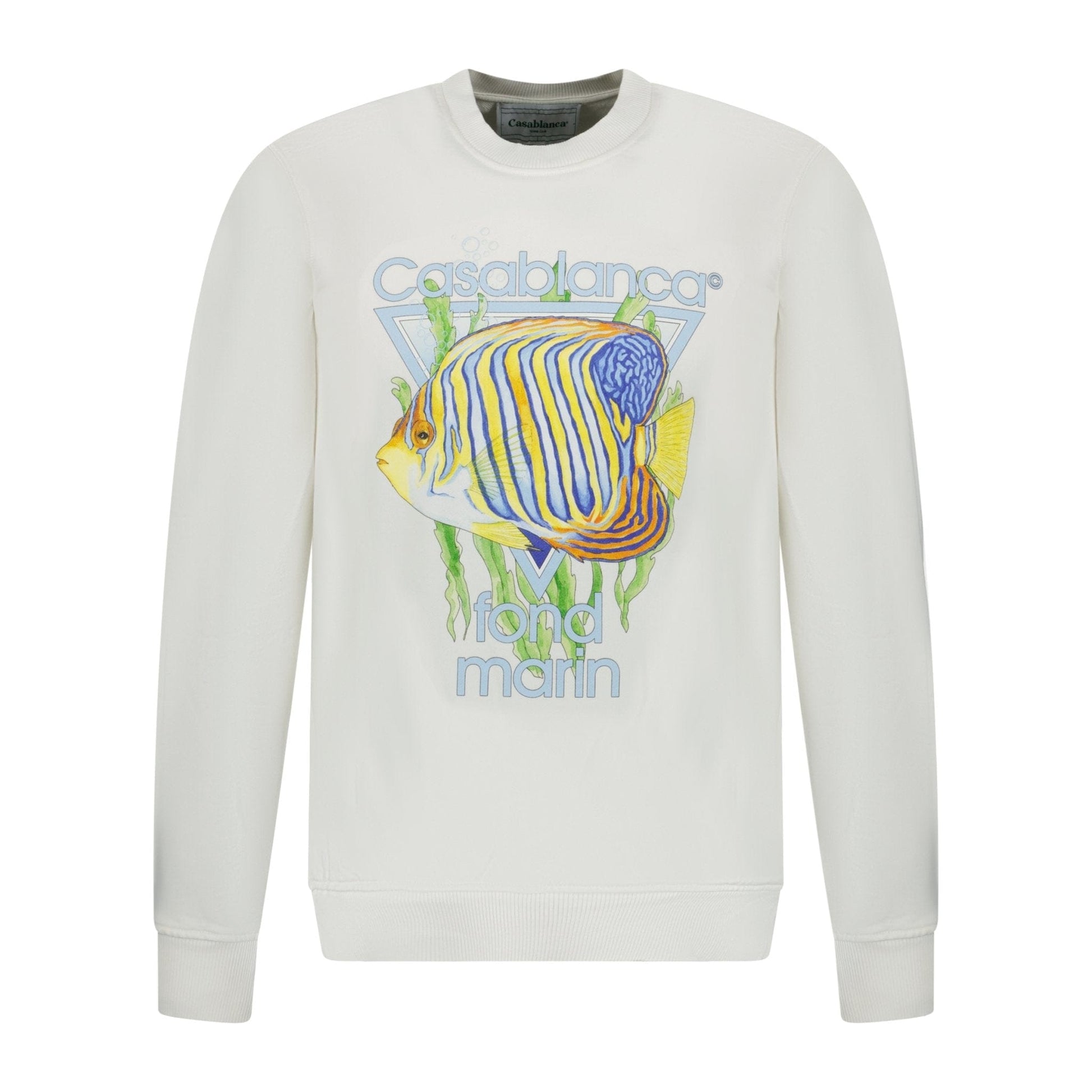 Casablanca 'Fond Marin' Sweatshirt White - Kick Game