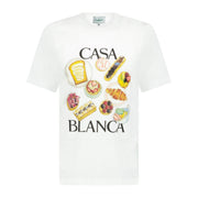 Casablanca In Flight Pastries Printed T-Shirt White - Kick Game
