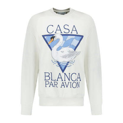 Casablanca Par Avion Screen Printed Sweatshirt White - Kick Game