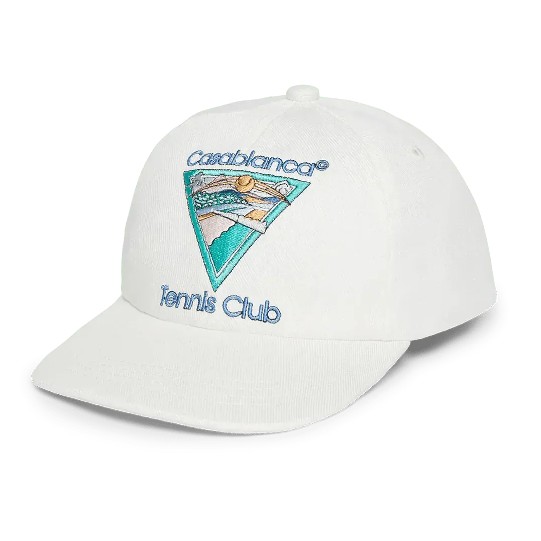 Casablanca ‘Tennis Club Icon’ Baseball Cap in Off White - Kick Game