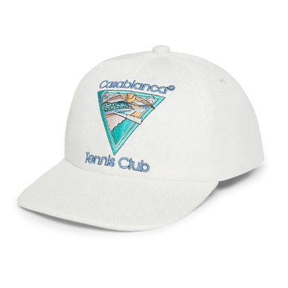 Casablanca ‘Tennis Club Icon’ Baseball Cap in Off White - Kick Game