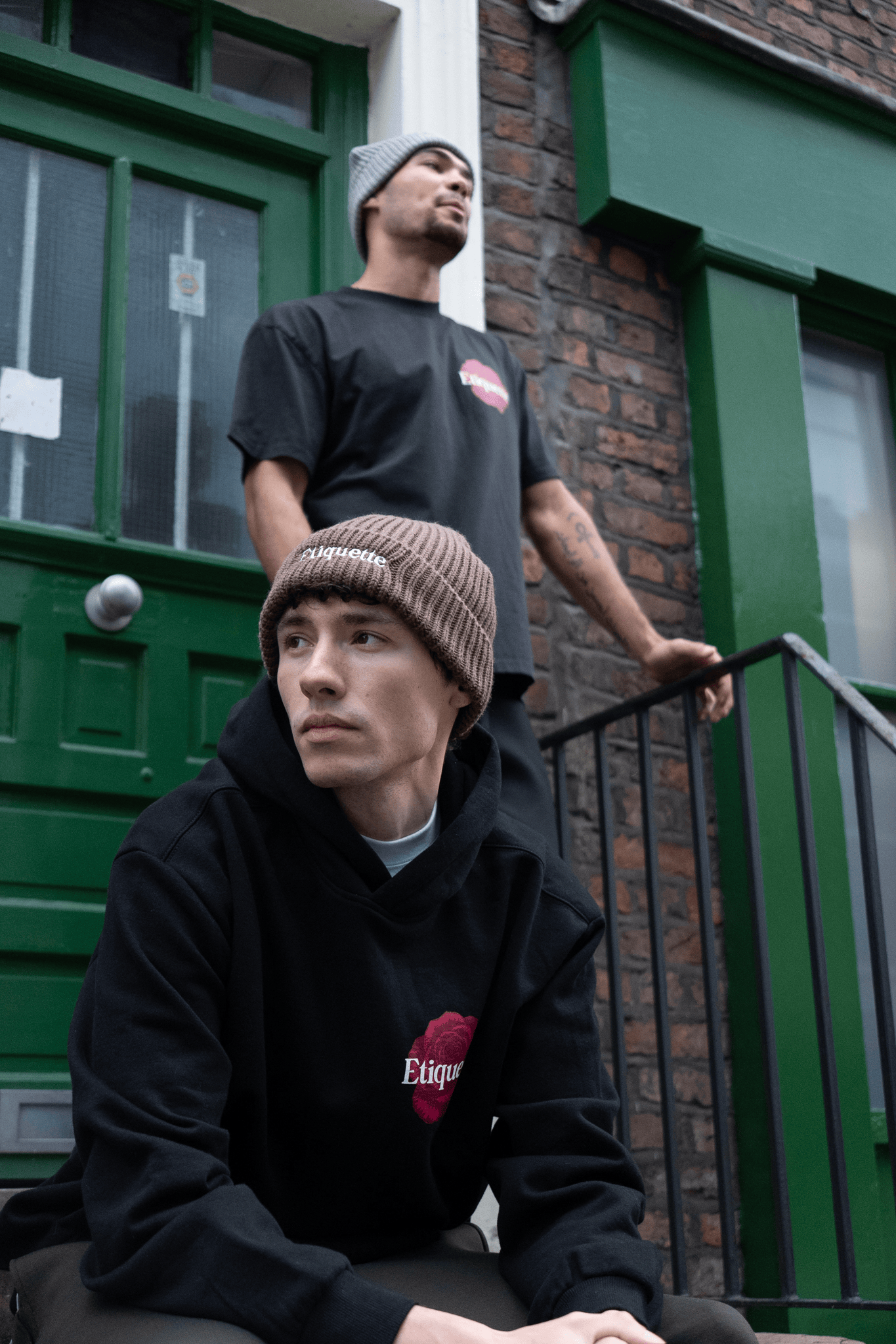 Etiquette Ribbed Beanie 'Walnut' - Kick Game