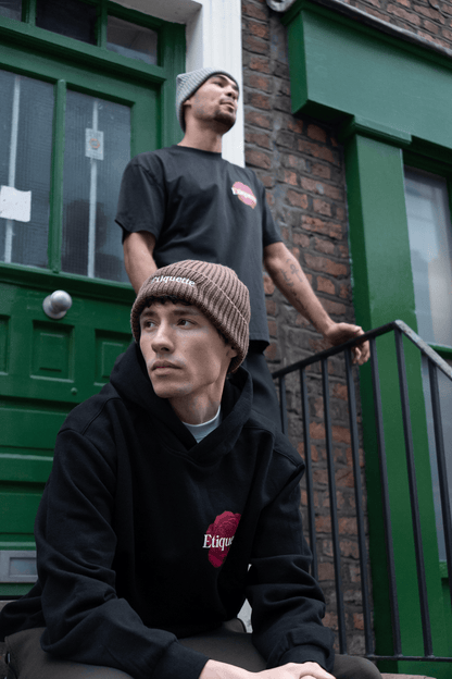 Etiquette Ribbed Beanie 'Walnut' - Kick Game
