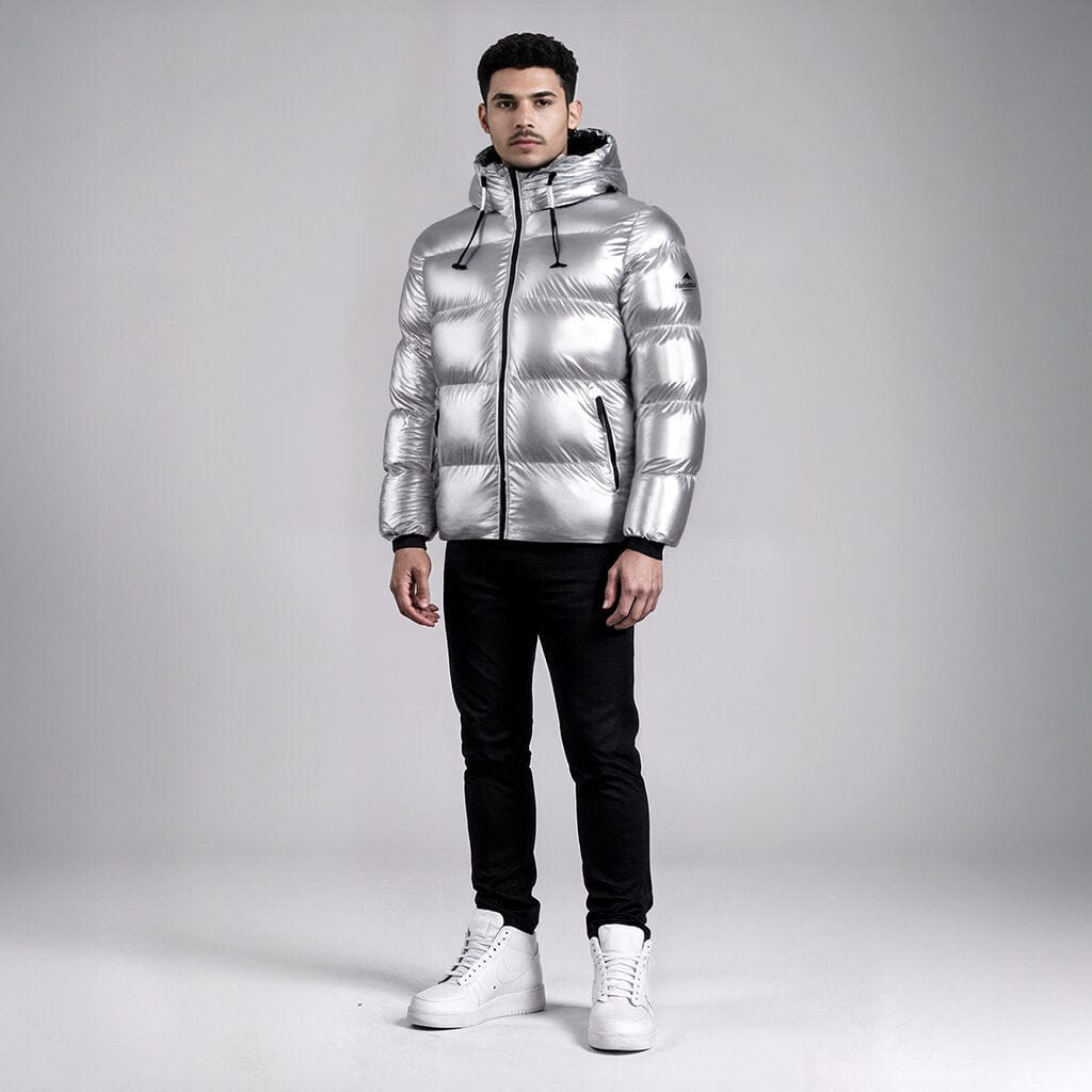 Cosmos Hooded Down Jacket - Silver - Kick Game