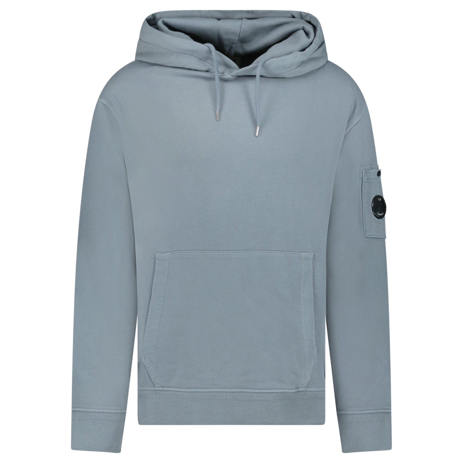 CP Company Lens Diagonal Raised Hooded Fleece Stormy Weather - Kick Game