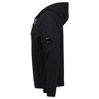 CP Company CP Company Light Fleece Lens Zip Hoodie Black - Kick Game