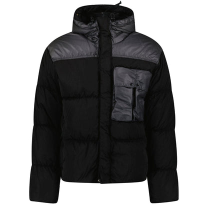 CP Company Eco Chrome R Mixed Goggle Down Jacket Black - Kick Game