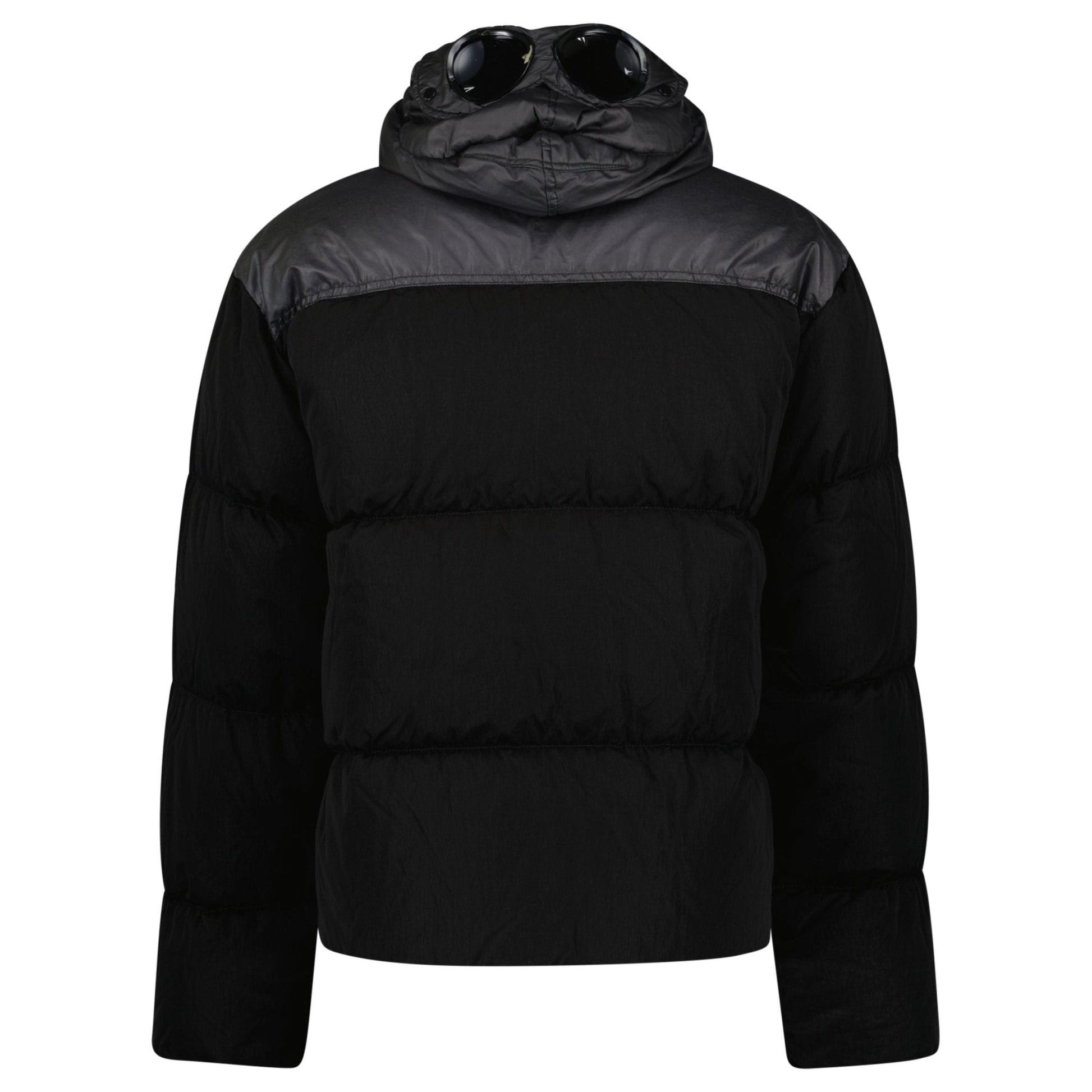CP Company Eco Chrome R Mixed Goggle Down Jacket Black - Kick Game