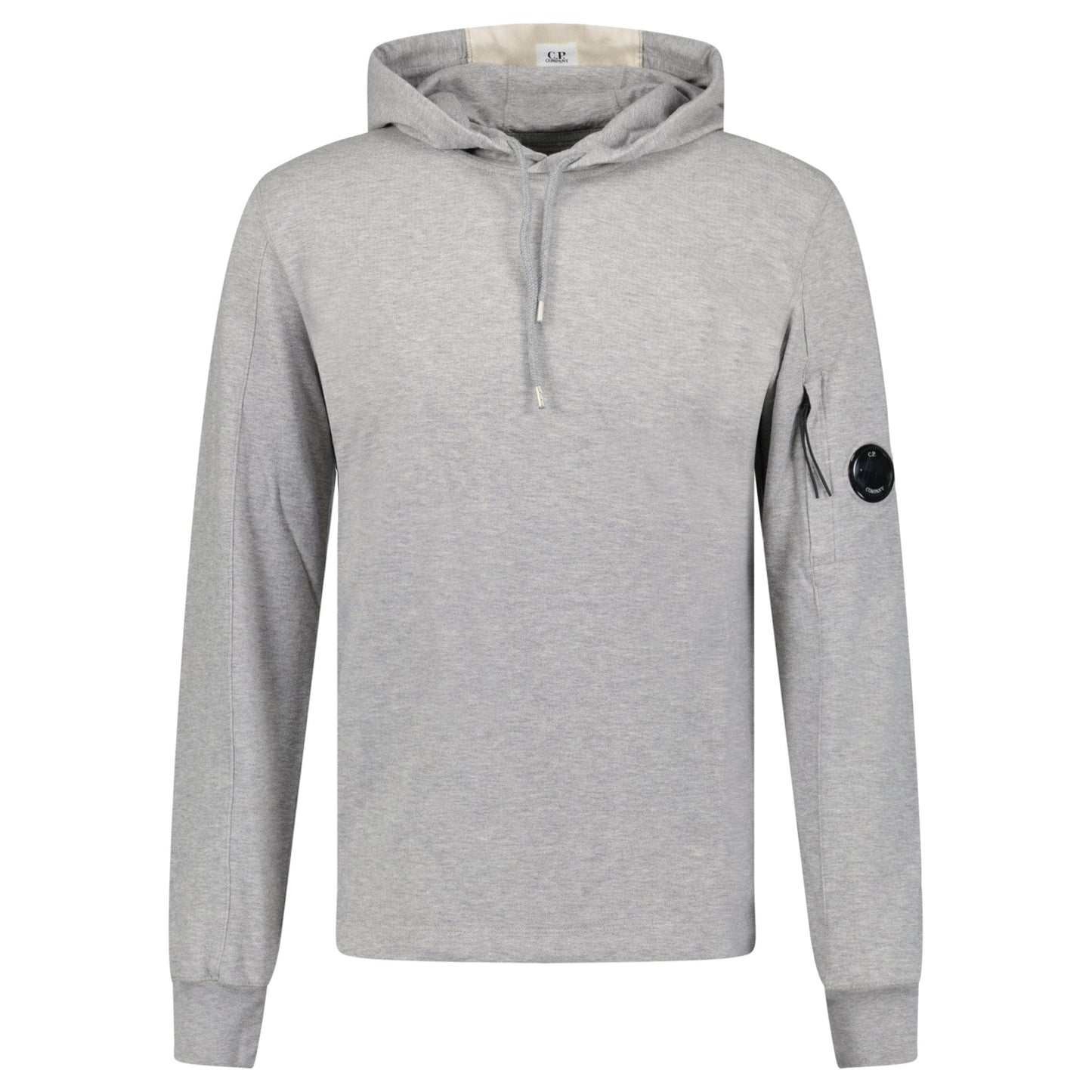 CP Company Hooded Lens Light Fleece Sweatshirt Grey - Kick Game