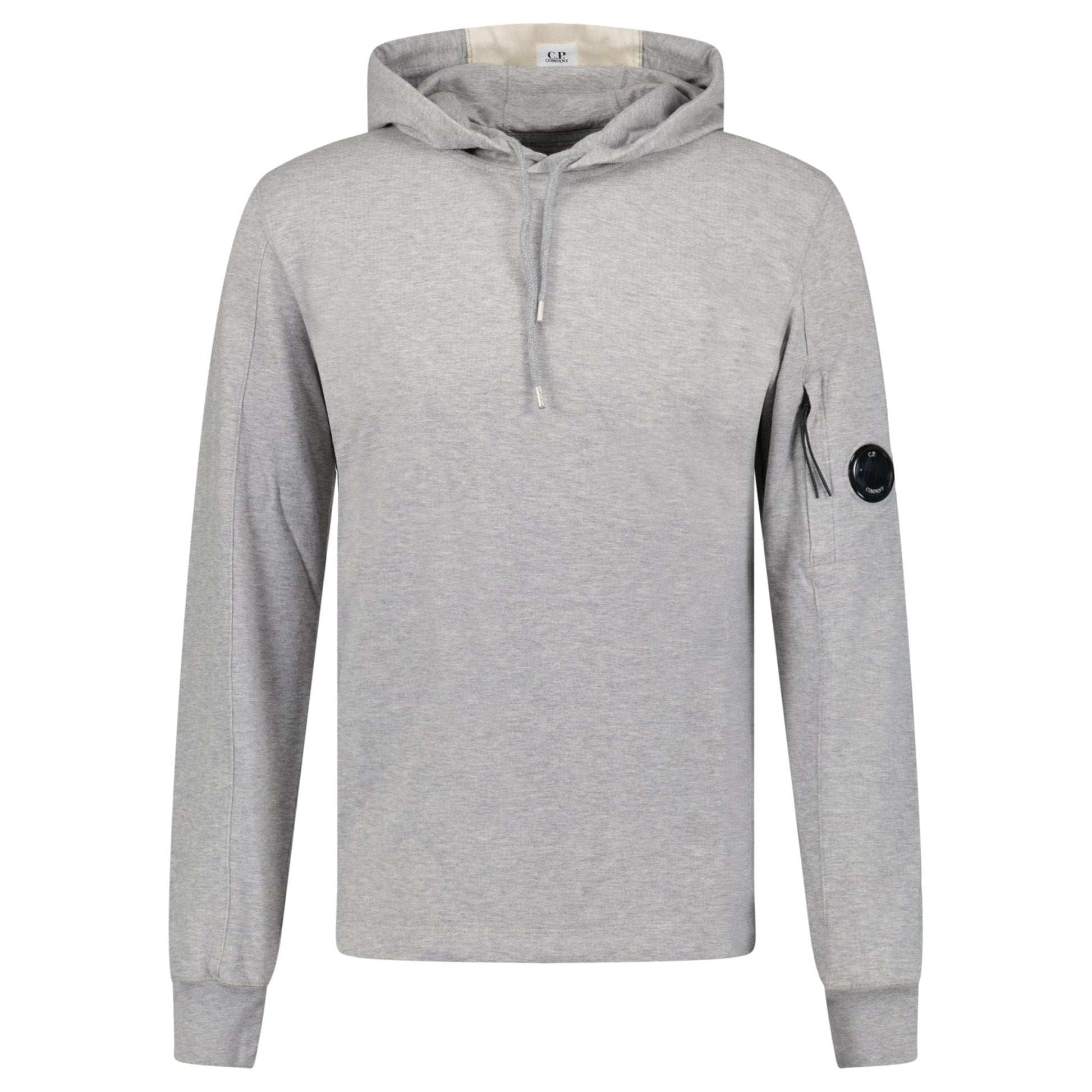 CP Company Hooded Lens Light Fleece Sweatshirt Grey - Kick Game