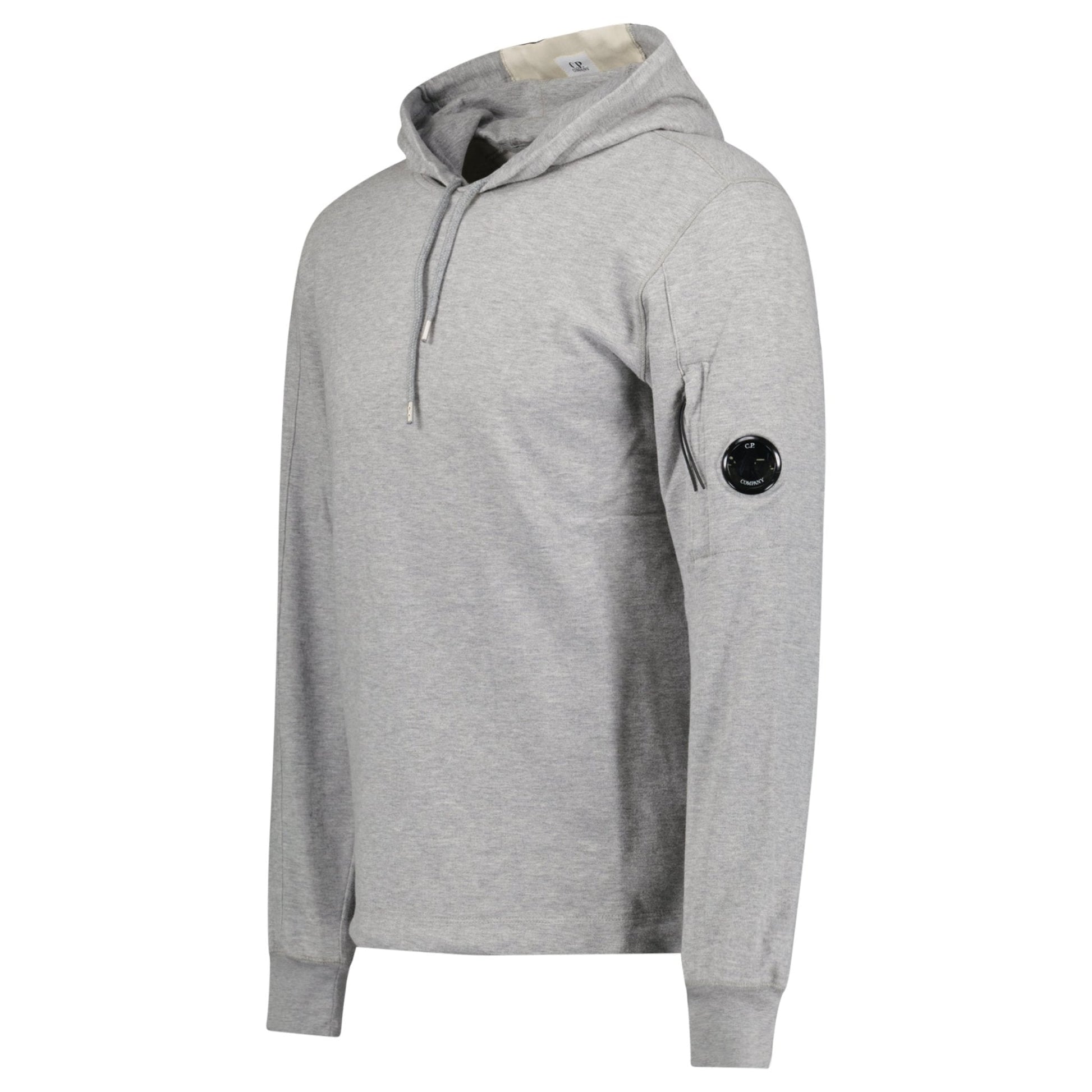 CP Company Hooded Lens Light Fleece Sweatshirt Grey - Kick Game