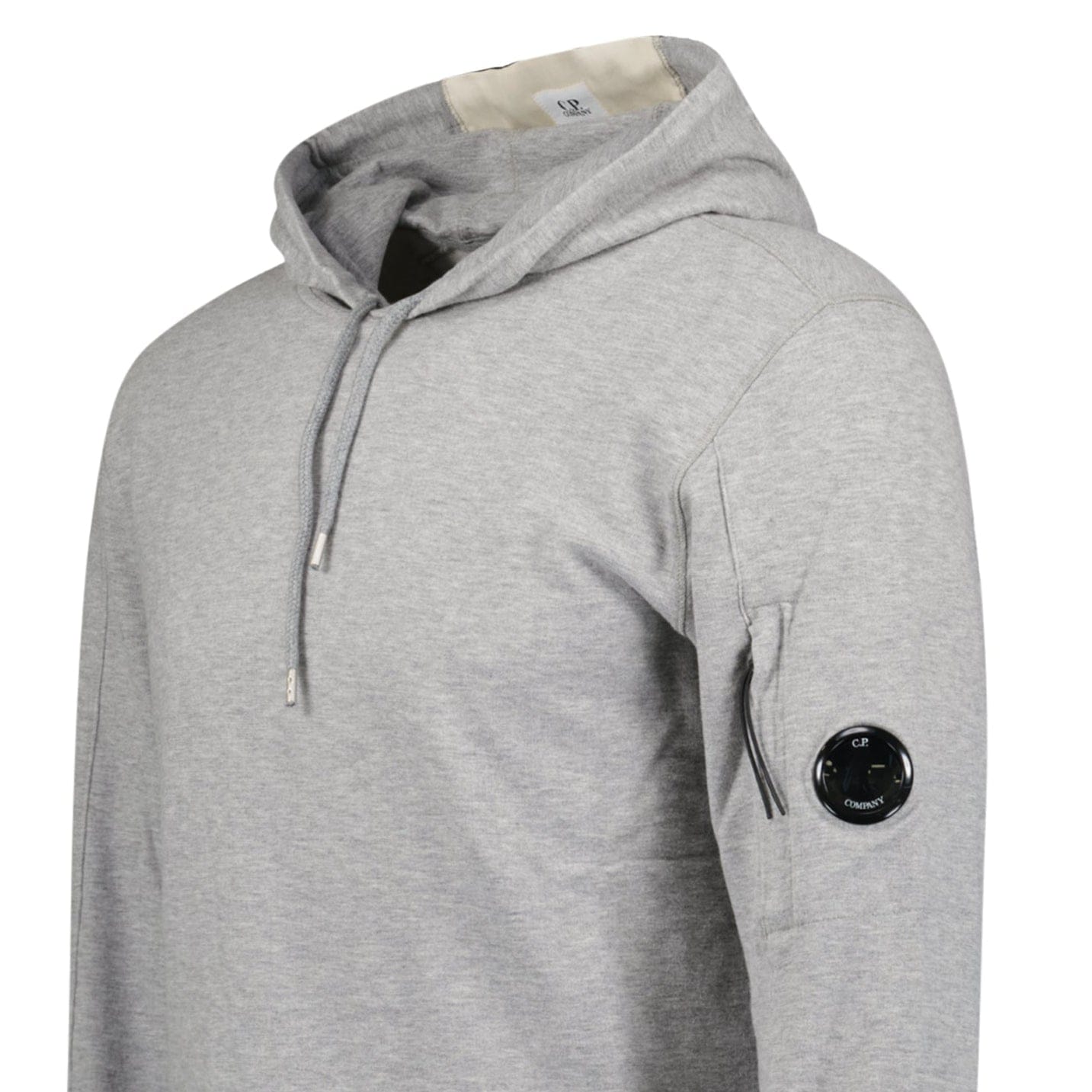 CP Company Hooded Lens Light Fleece Sweatshirt Grey - Kick Game