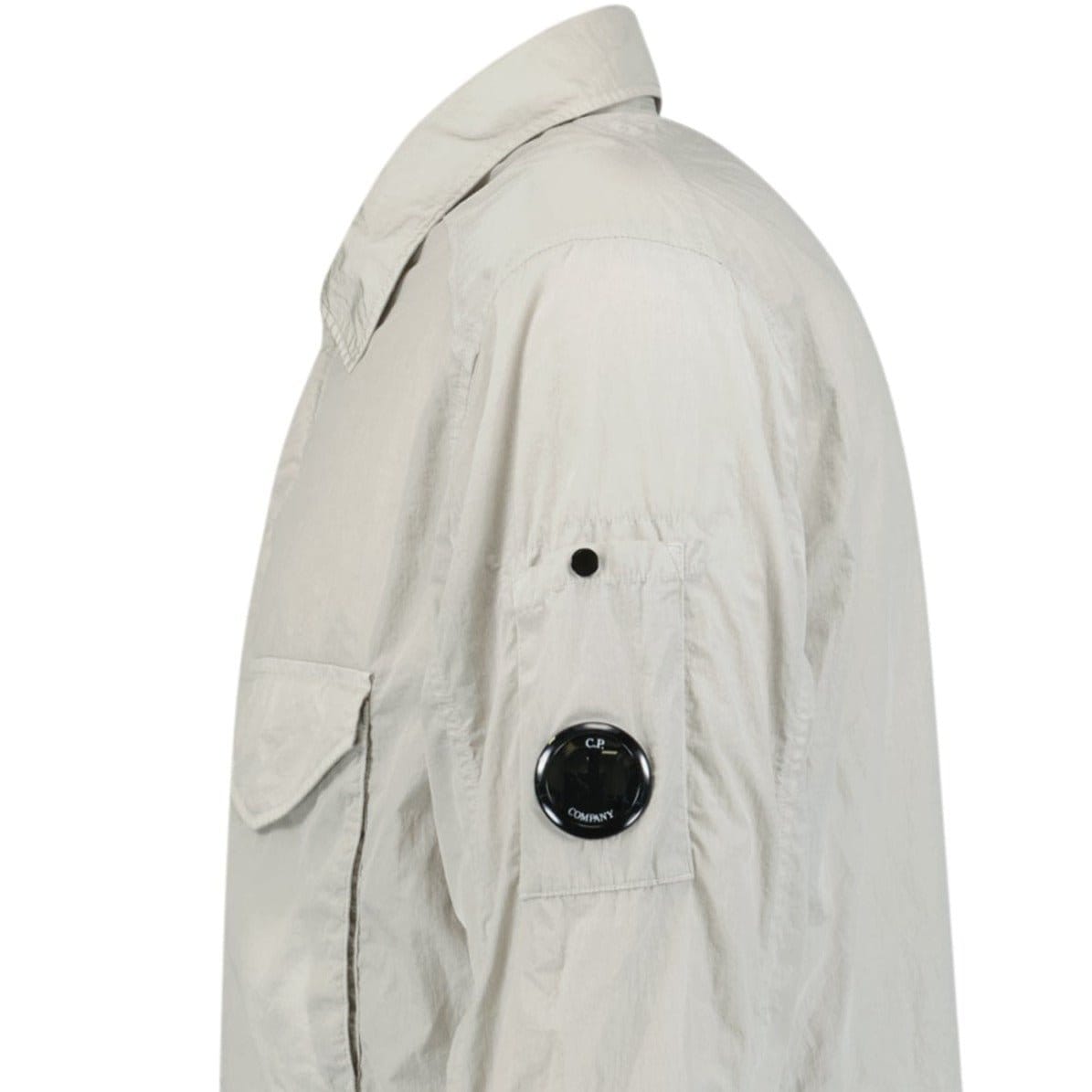 CP Company Lens Chrome Zip-Up Jacket Light Grey - Kick Game