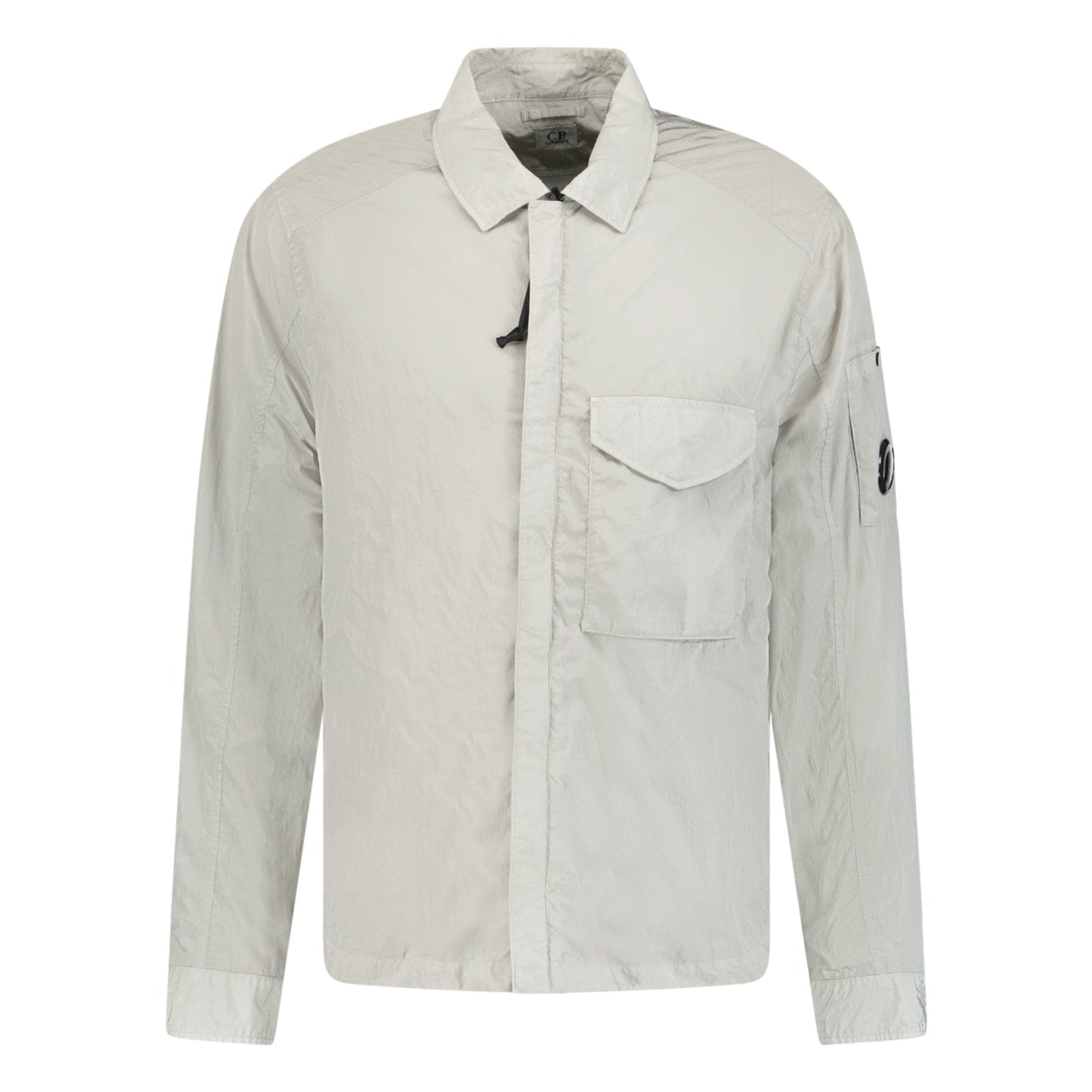 CP Company Lens Chrome Zip-Up Jacket Light Grey - Kick Game