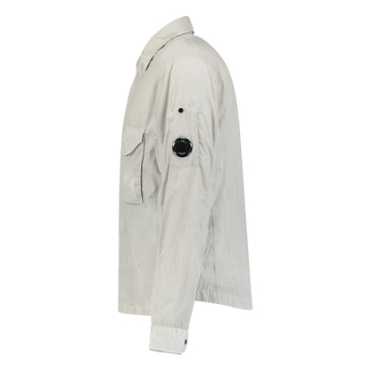 CP Company Lens Chrome Zip-Up Jacket Light Grey - Kick Game